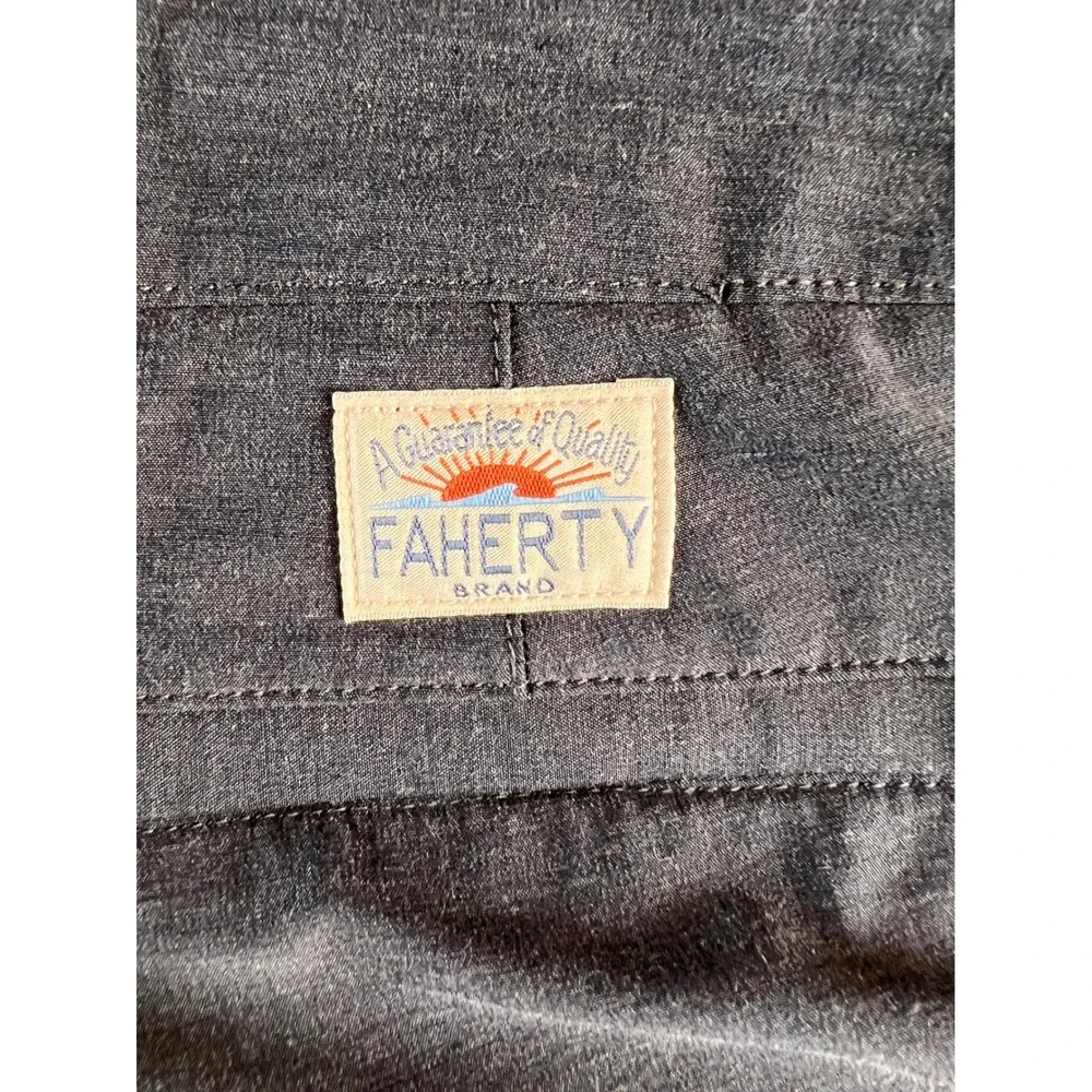 Faherty All Day Shorts Mens 40 Charcoal Gray Hybrid Stretch Boardshorts